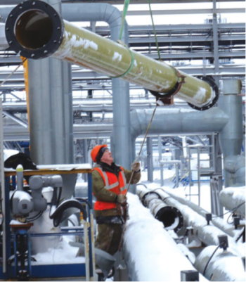 Обвязка временной фильтрационной установки центрального пункта сбора нефти ООО «Нарьянмарнефтегаз»