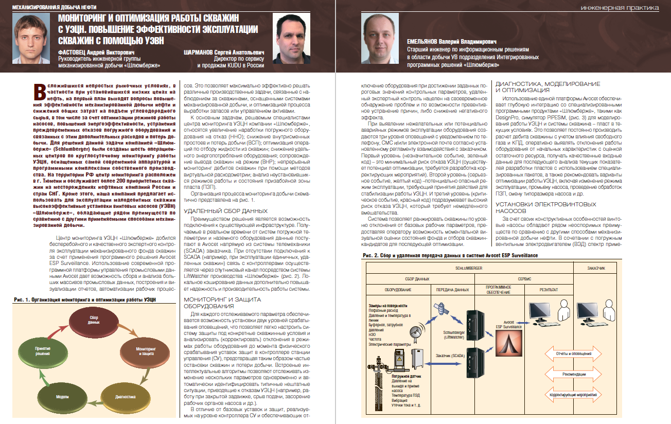 Мониторинг и оптимизация работы скважин с УЭЦН Schlumberger