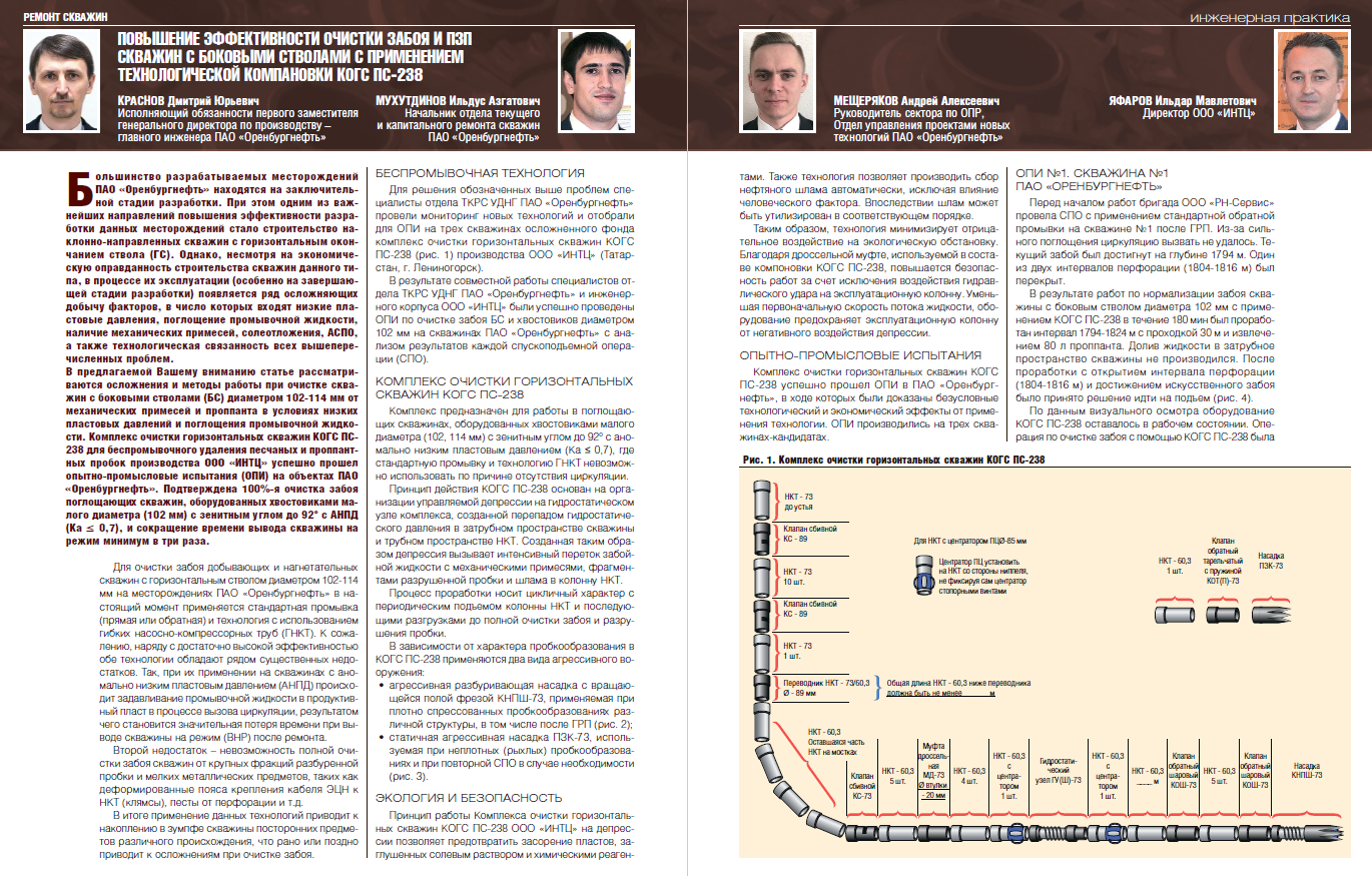 Очистка забоя и ПЗП скважин с БС компоновкой КОГС ПС238