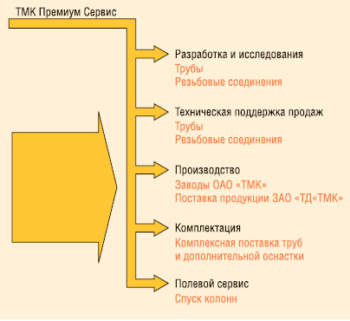 Рис. 2. Структура «ТМК – Премиум Сервис»