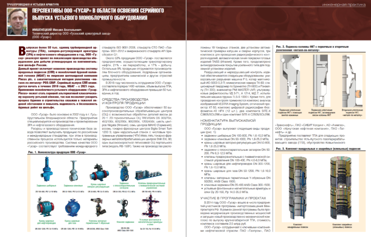 Перспективы ООО «Гусар» в области освоения серийного выпуска устьевого моноблочного оборудования